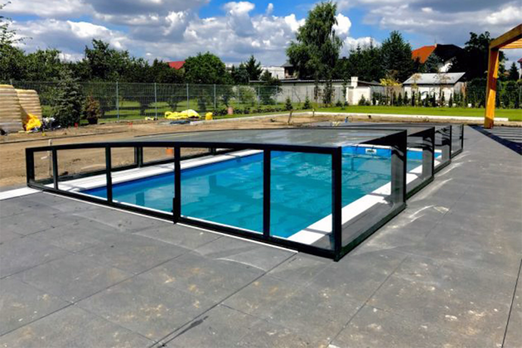 Schwimmbadüberdachung Aluna® Neo Light R1