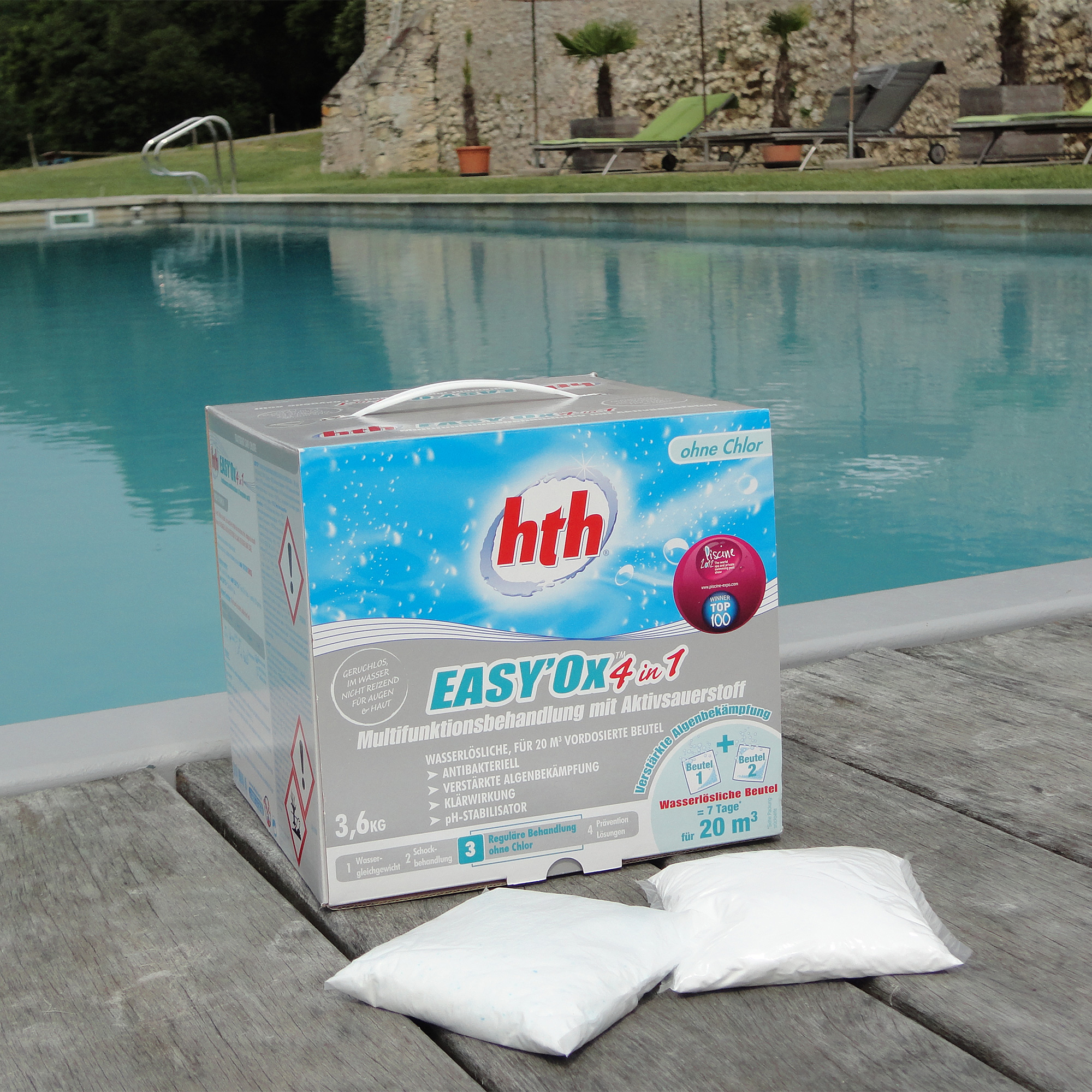 HTH Easy Ox 4 in 1 Aktivsauerstoff Desinfektion 3,6kg