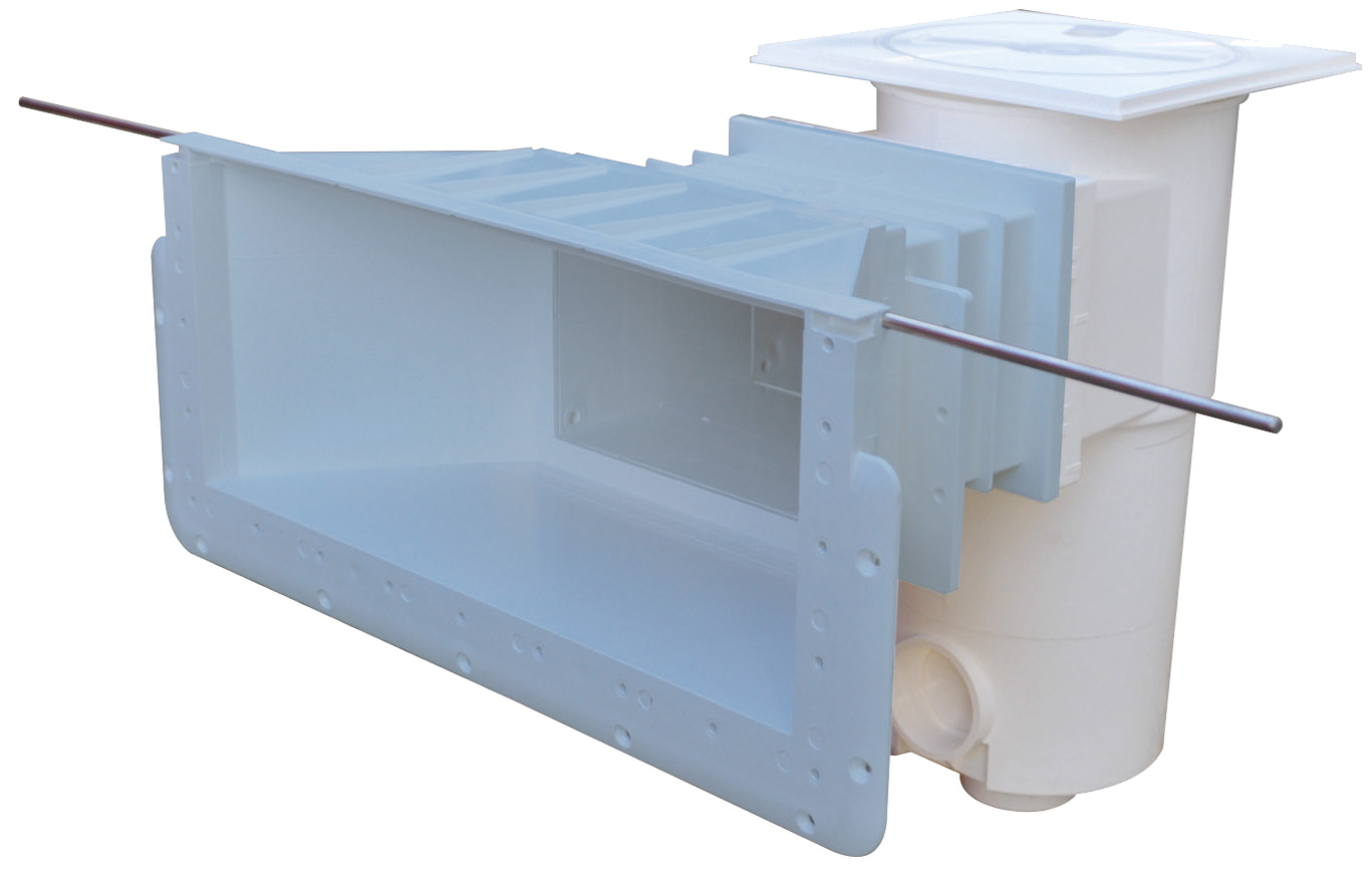 Aquareva Überlaufskimmer SL119 hellblau große Saugöffnung verlängert