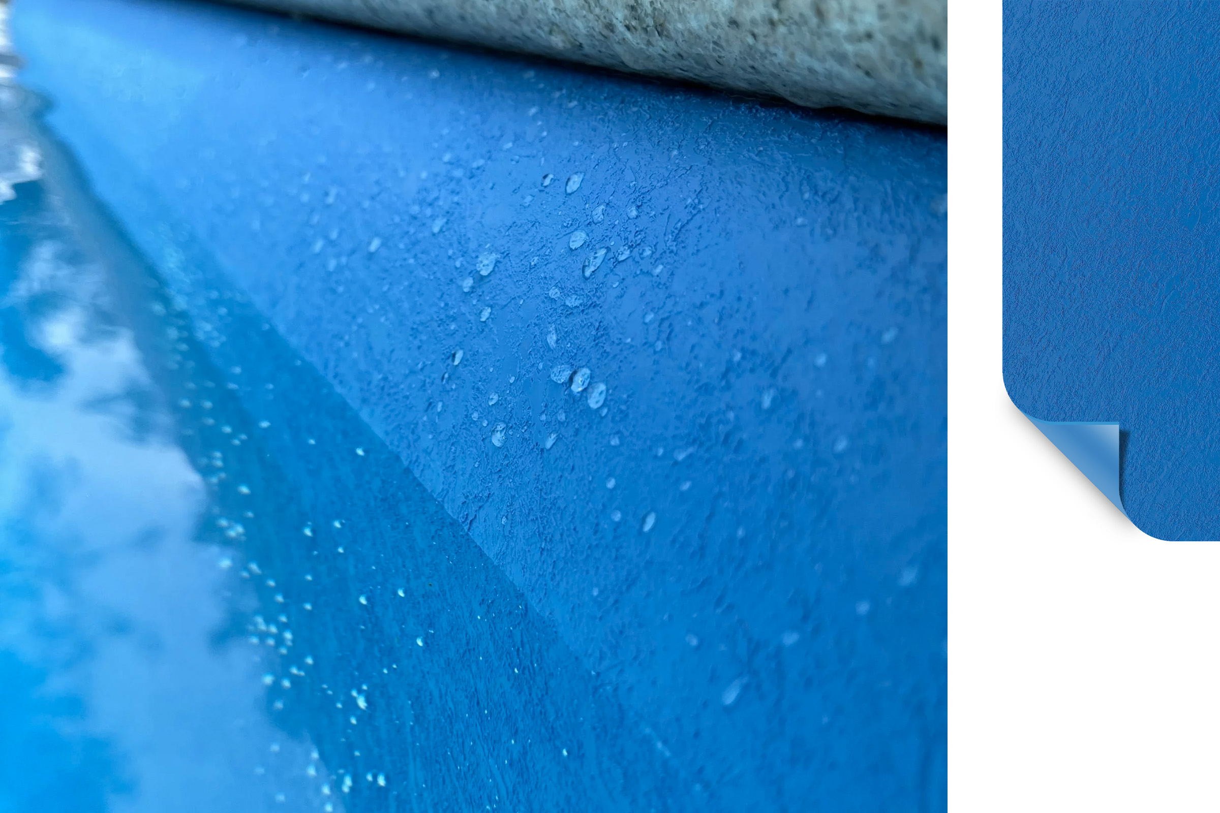 ntensive blaue Poolfolie für Schwimmbecken – ELBE motion Deep Sea im Detail