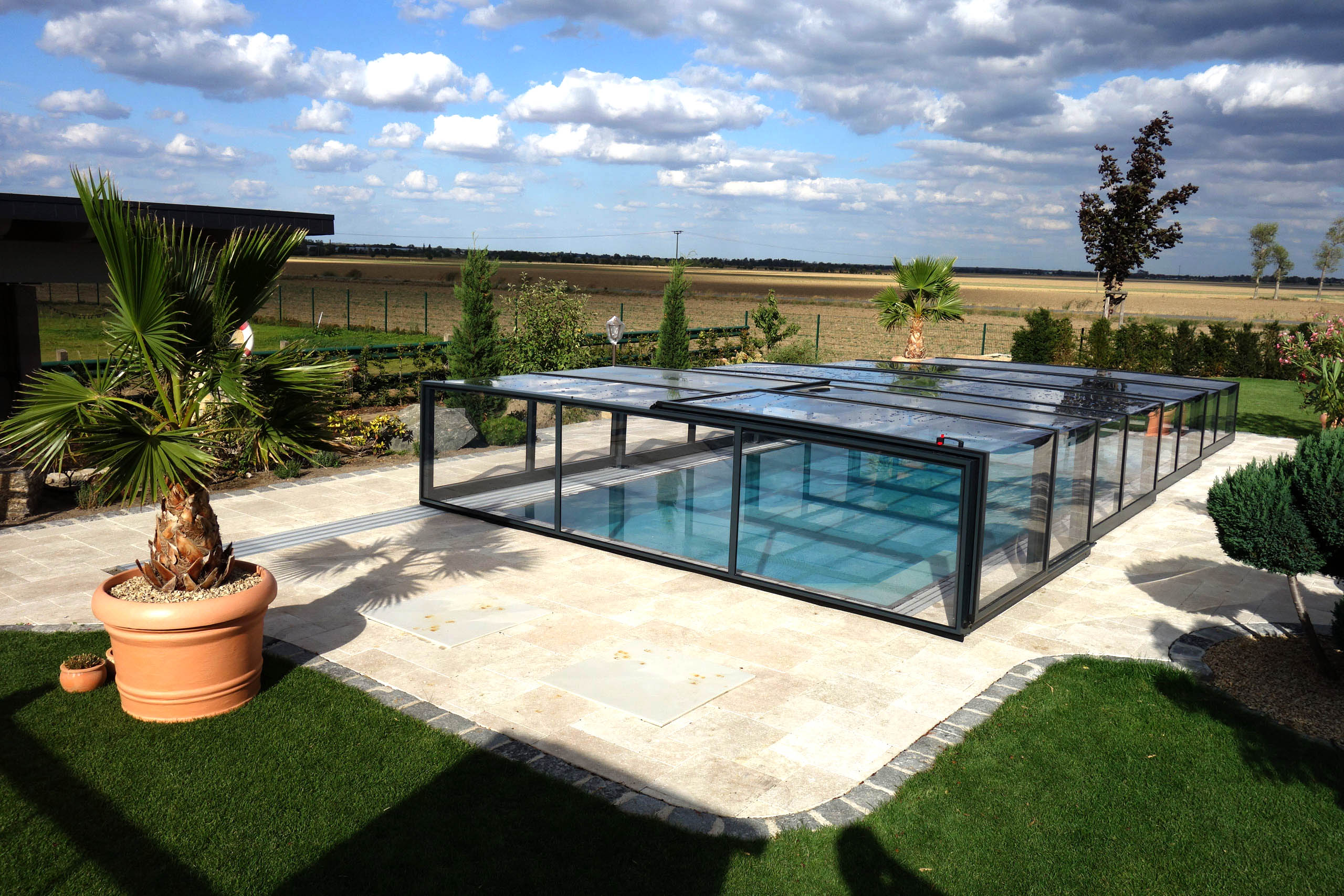 Poolüberdachung Prestige Plus Mittelhoch