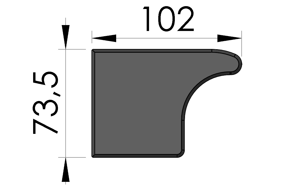 Ersatzteil Arretierung Albixon Poolüberdachung Ende Grundprofil 1SZ08-01-025-1