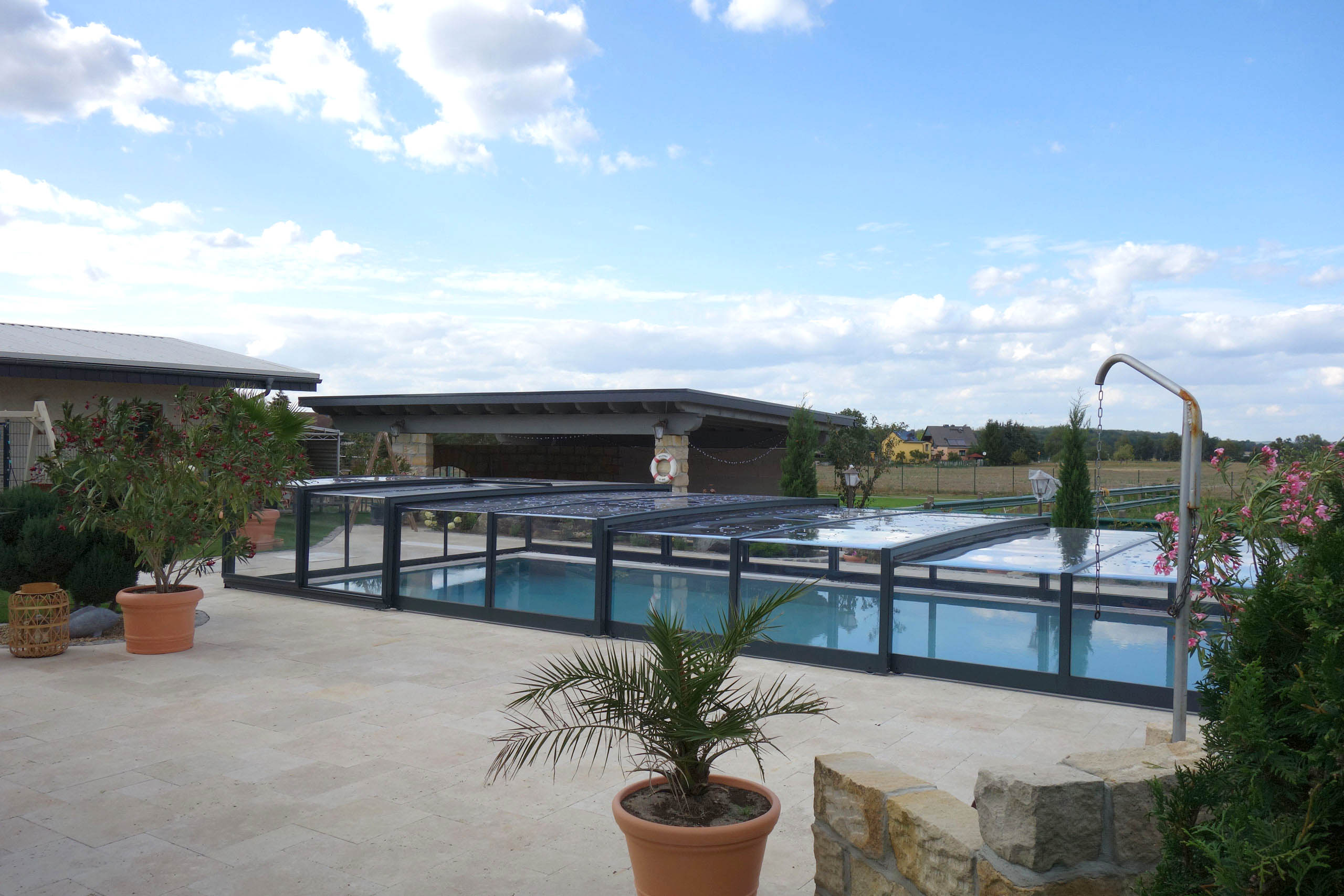 Poolüberdachung Prestige Plus Mittelhoch