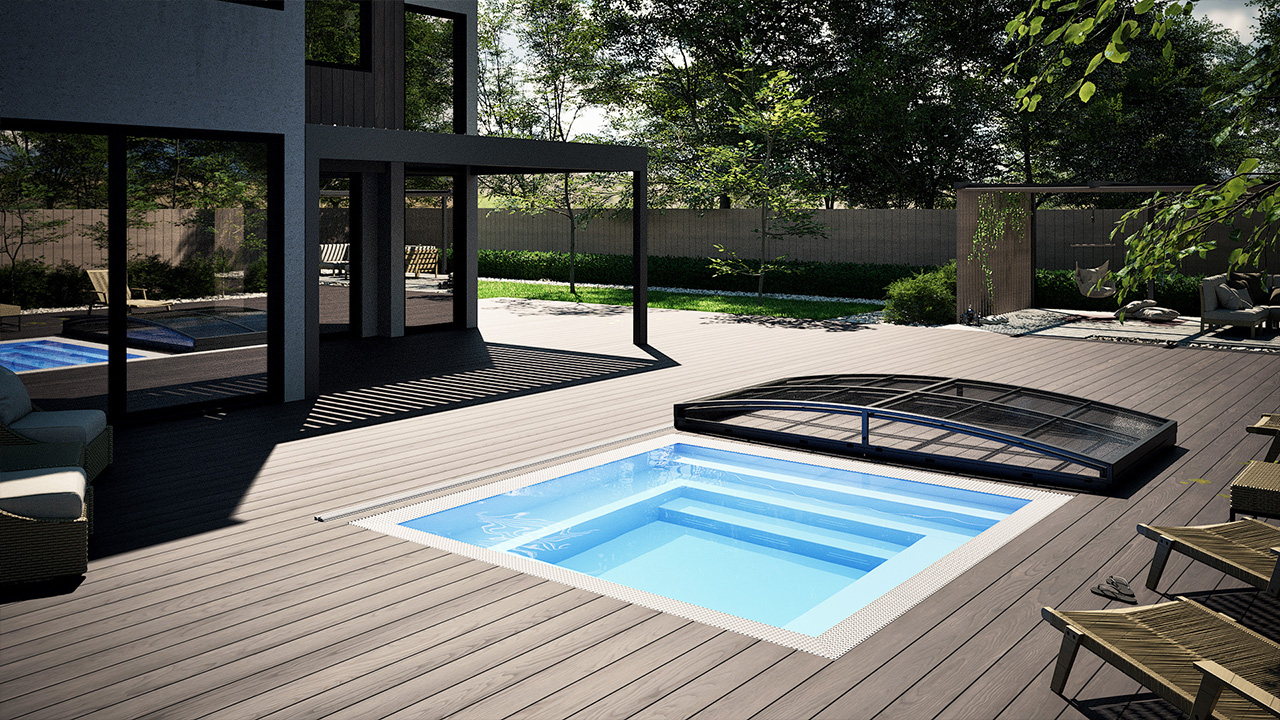 Detailansicht des Albixon PP Pool Mini Qbig in Blau im Format 3x3