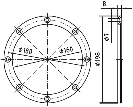 Lahme Übergangsflansch Gegenstromanlage Typ Taifun Duo Kompakt