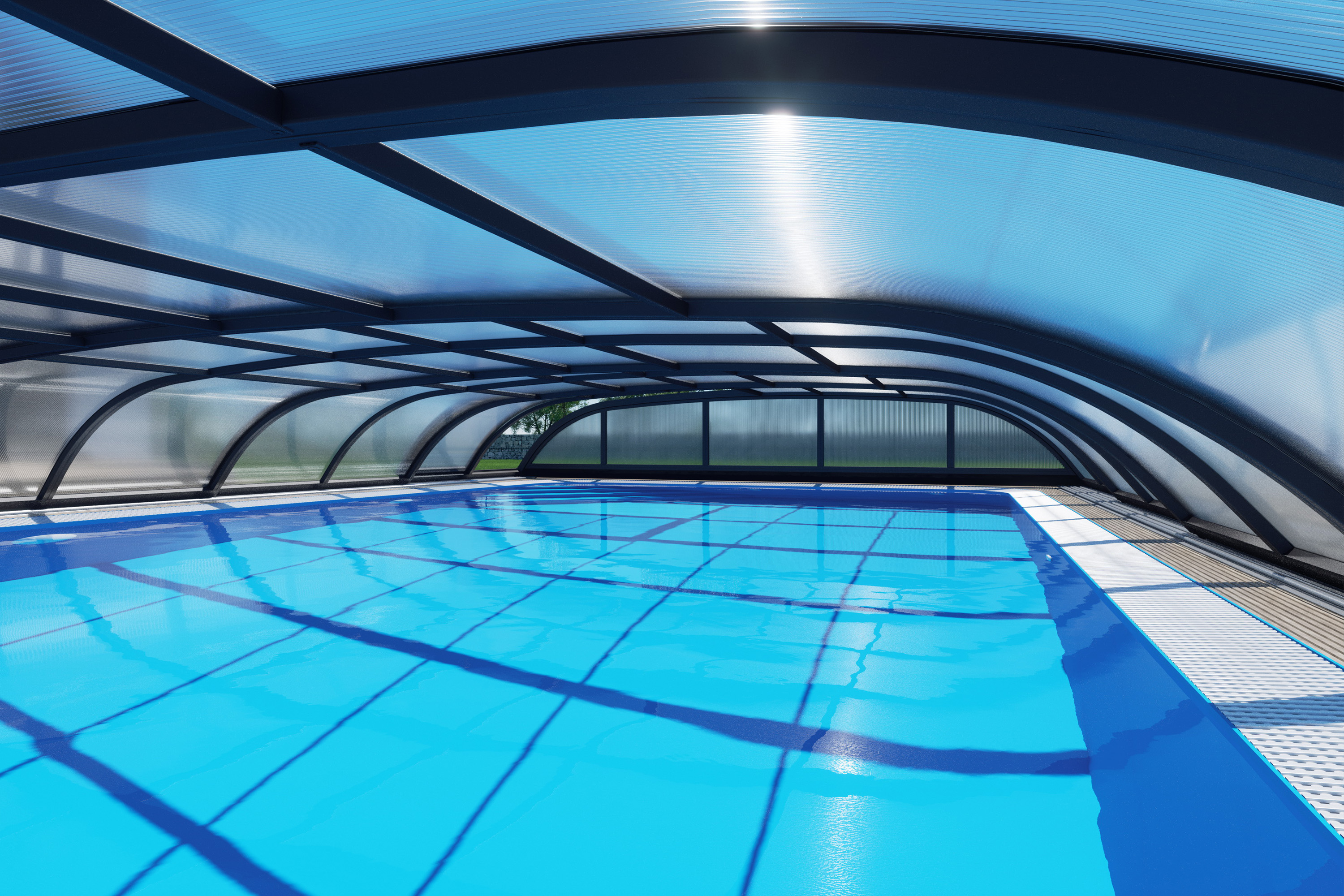 Poolüberdachung Garten Pool