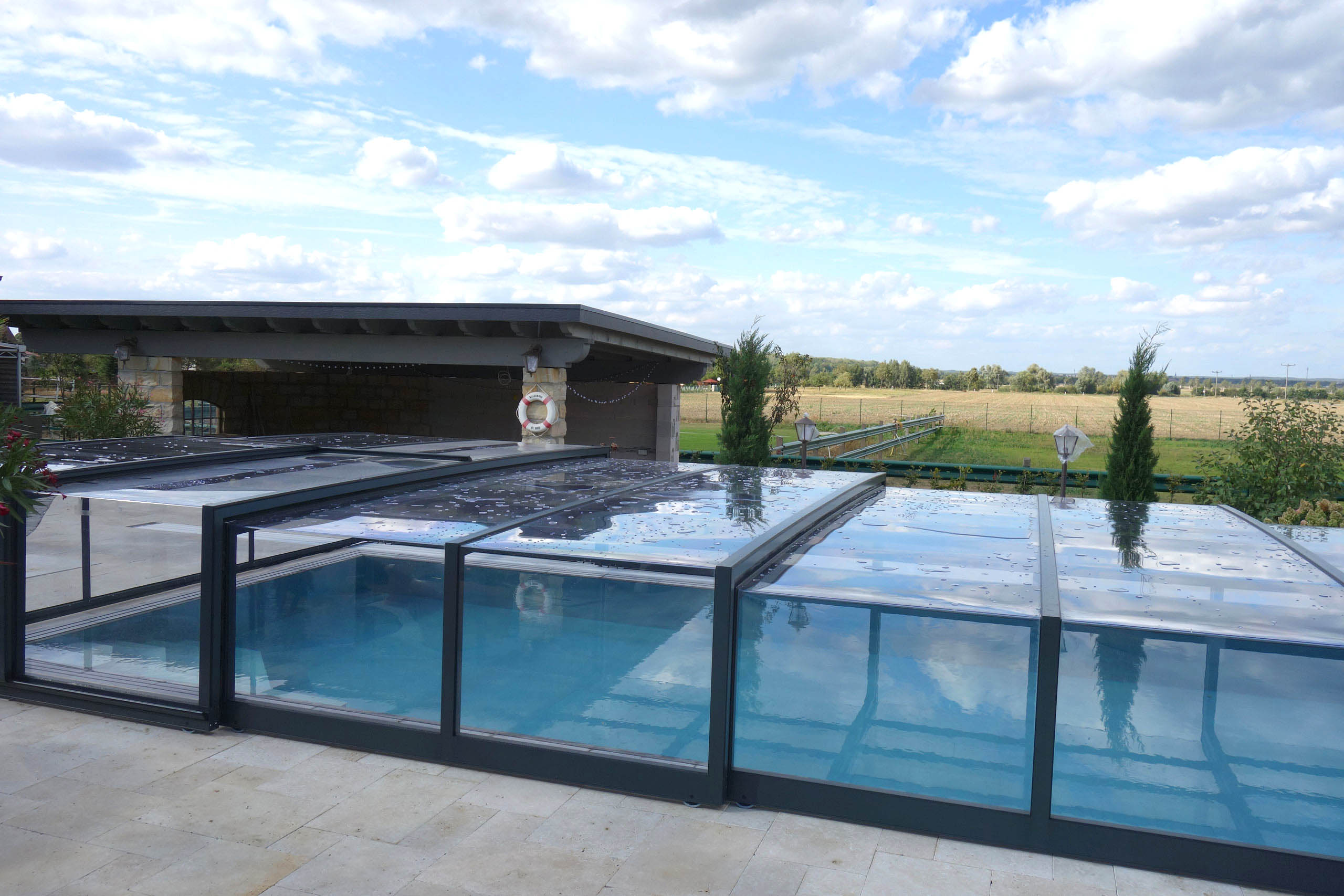 Poolüberdachung Prestige Plus Mittelhoch