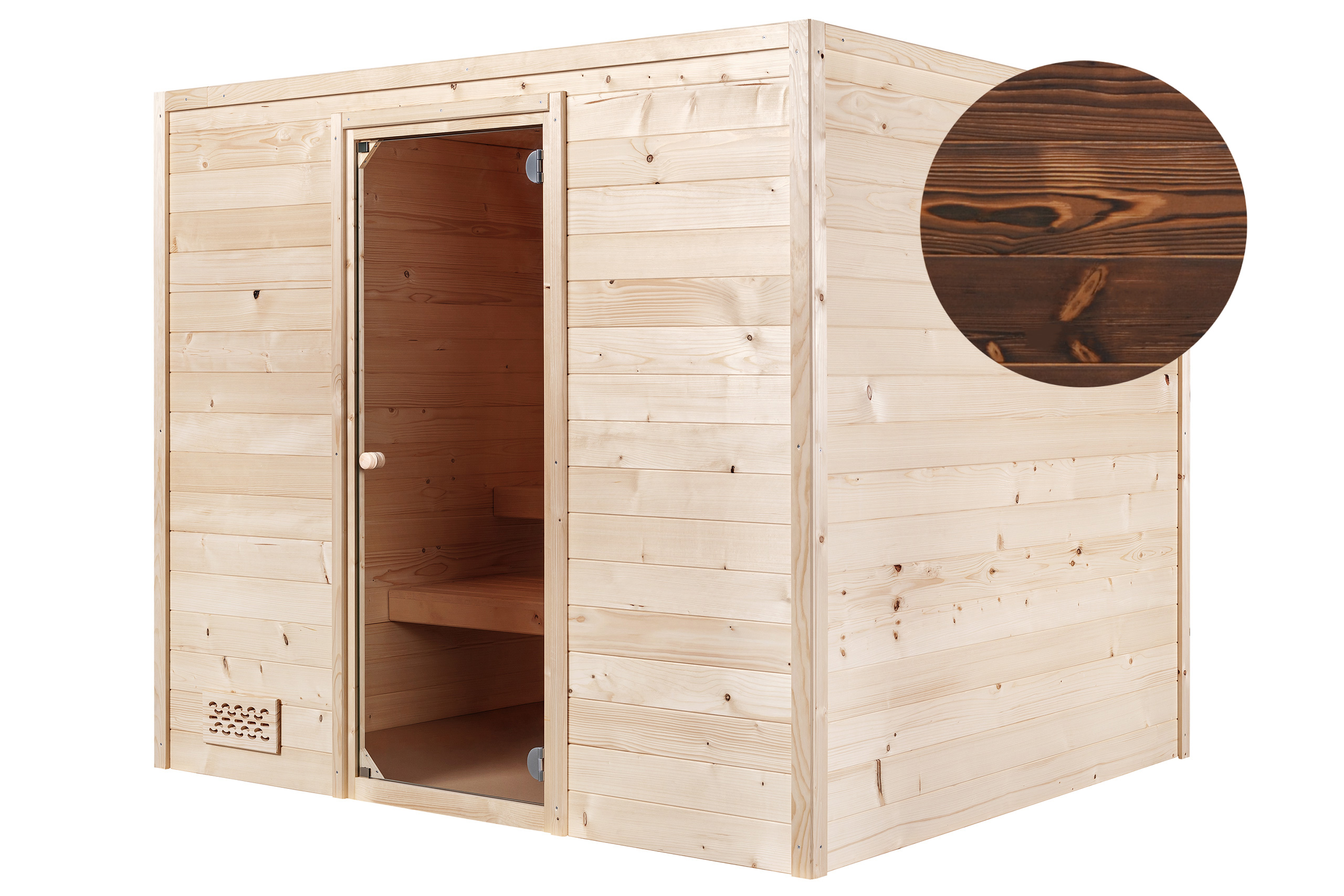 Massivholzsauna Vasa Rusketus