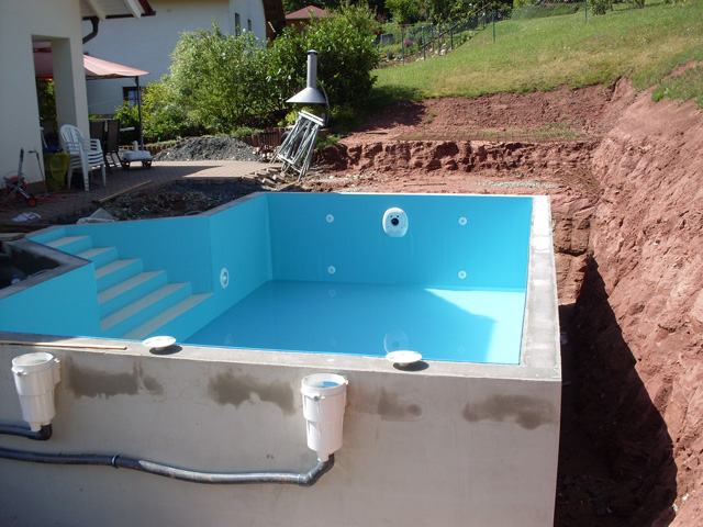 Pool mit Skimmer