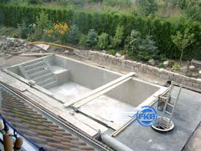 geglättete Wände Pool