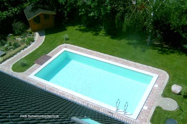 Schwimmbadauskleidung sand