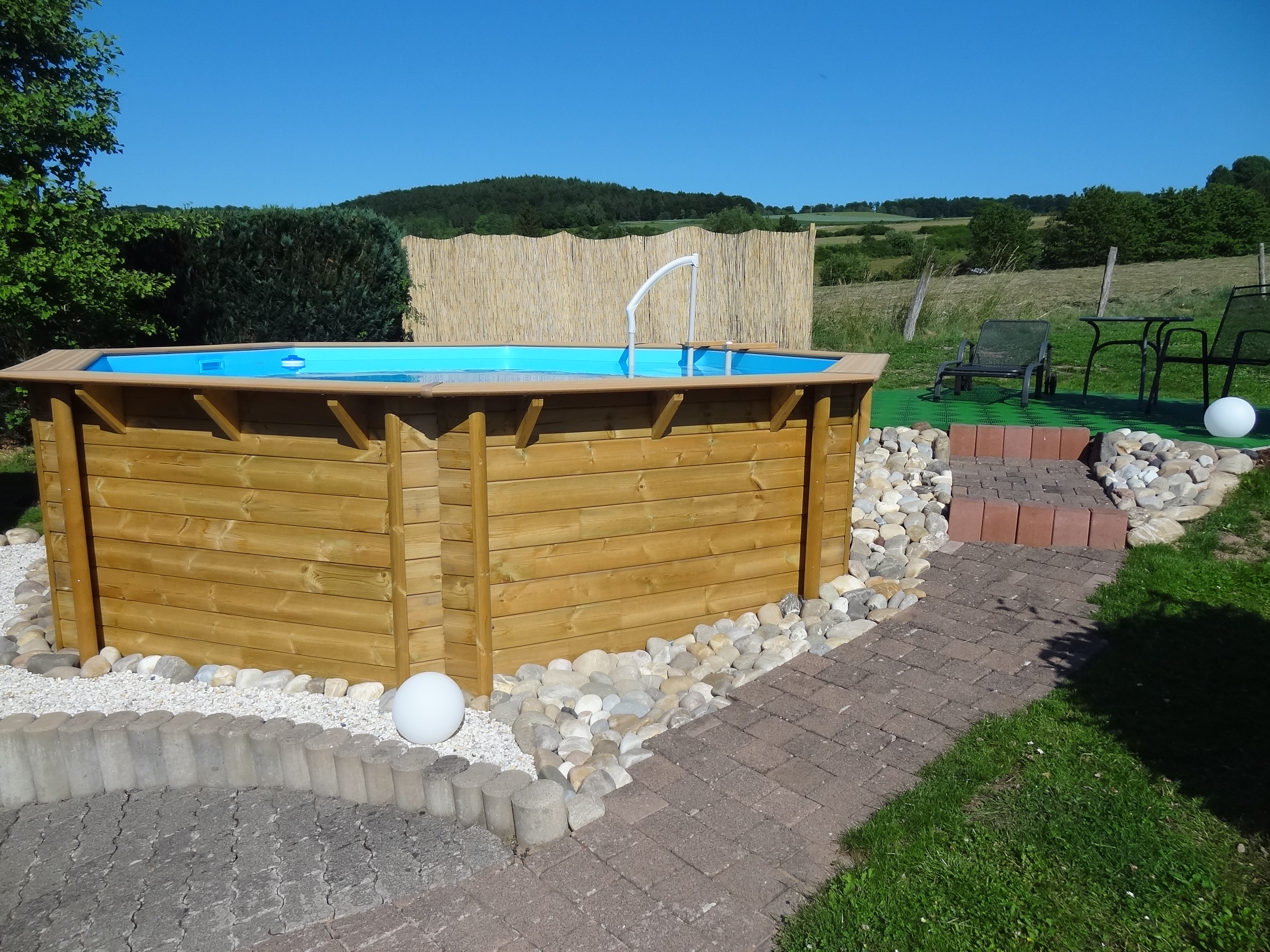 Holzbecken Odyssea Octo 530 mit Einstelltreppe